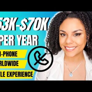 Non Phone Work At Home Job Worldwide Little Experience (Up To $70K Per Year)