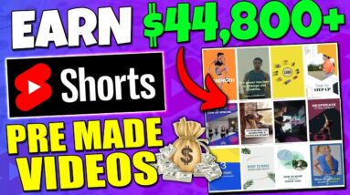 How To Make Money On YouTube Shorts In 2023 With PRE MADE VIDEOS ($50,000 Niche)