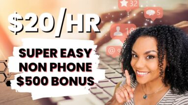 Super Easy, No Phone Work From Home Job With $500 Signing Bonus And More!