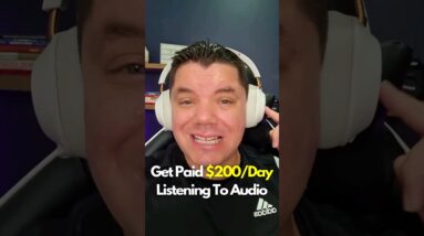 Get Paid $280 a Day Listening To Audio (Insane Side Hustle) 🔥 #Shorts