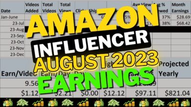 Amazon Influencer Program Earnings (August 2023)