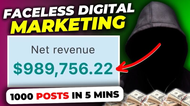 How To Make Money Online With Faceless Digital Marketing (Paid $500+ Daily Instantly)