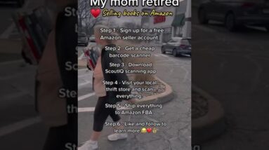 My mom retired. Selling books on Amazon