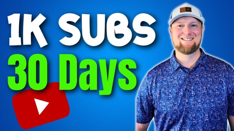 How to GROW a Small YouTube Channel: 0 to 1K Subs in 30 DAYS!