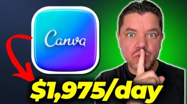 Canva AI + Faceless Digital Marketing = $1,975+/Day! (Easy Side Hustle)