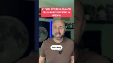 My friend got sued for $5,000 for selling a counterfeit books on Amazon FBA.  #amazonseller