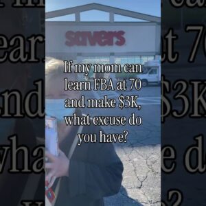 If my mom can learn FBA at 70 and make $3k, what excuse you have? #amazonseller