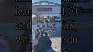 If my mom can learn FBA at 70 and make $3k, what excuse you have? #amazonseller