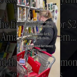 She finds books for $2, Amazon sells them, and she gets paid every 2 weeks 💰  #amazonseller